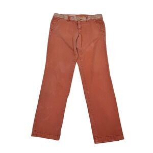Pilcro and the Letterpress Hyphen Chino Pants Lace Waist Terracotta Orange